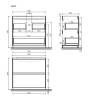Тумба под раковину Sancos Libra Floor LB90FECH Дуб чарльстон, 89x45 фото 2