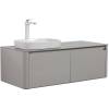 Тумба с раковиной Black&White U915.1200L 9151200L 40x120x55 Белый/Серый фото 2