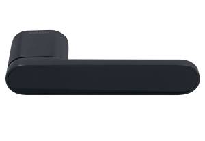 Дверная ручка Morelli MARACANA MH-62-R50 WD BL черный, на скрытой овальной розетке с фиксатором