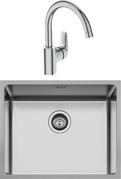 Комплект Мойка кухонная Seaman Eco Roma SMR-5444A + Смеситель Ideal Standard Ceraflex B1727AA