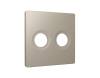 Лицевая панель для двойной TV розетки Ambrella Volt Alfa AP3733 серо-бежевый матовый
