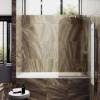 Шторка на ванну MaybahGlass MGV-136-5у стекло бронза матовая, профиль хром матовый, 1400x440