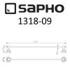Полотенцедержатель SAPHO DIAMOND 600x70 мм, бронза фото 3