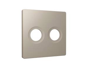 Лицевая панель для двойной TV розетки Ambrella Volt Alfa AP3733 серо-бежевый матовый
