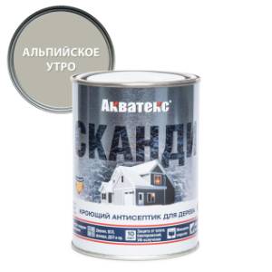 Антисептик для древесины кроющий акриловый Акватекс Сканди полуматовый, альпийское утро 0.75 л