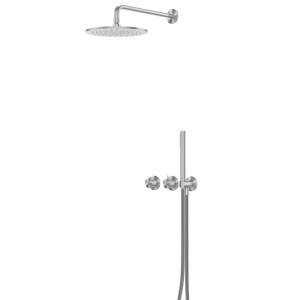 Душевая система Abber Emotion 316 AF8851BST с термостатом, брашированная сталь