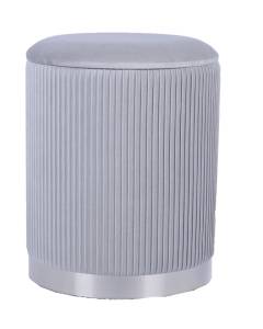 Пуф Stool Group Шарлотта 19A205VA-8167-52 серебристый с ящиком
