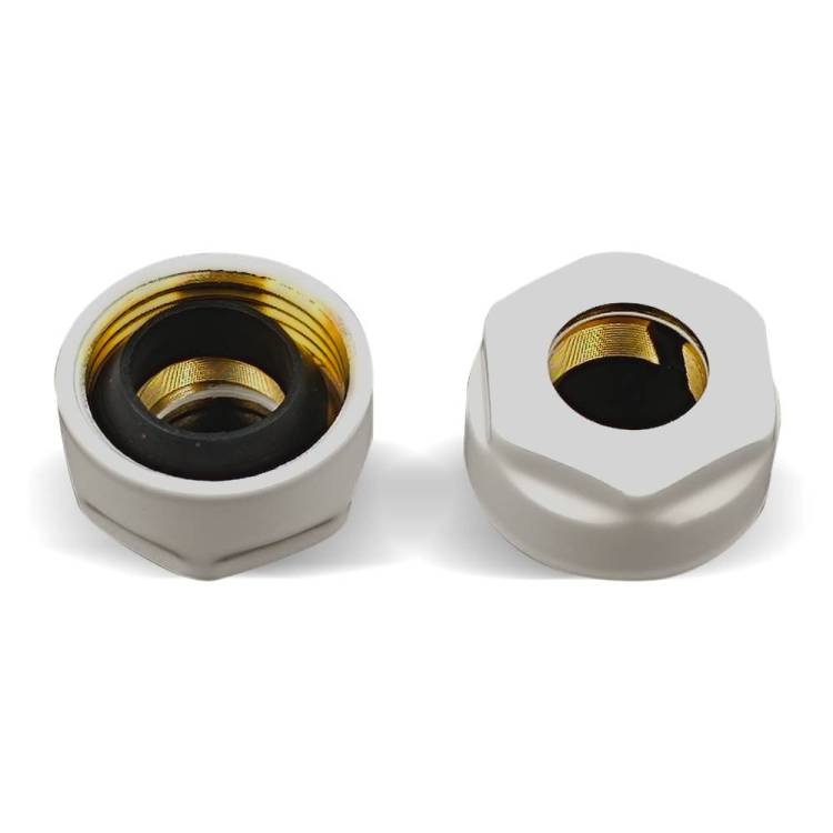 Комплект резьбовых соединений Primoclima Armature PCS15BSW для медной трубы Ø15x3/4”, белый