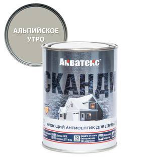 Антисептик для древесины кроющий акриловый Акватекс Сканди полуматовый, альпийское утро 0.75 л