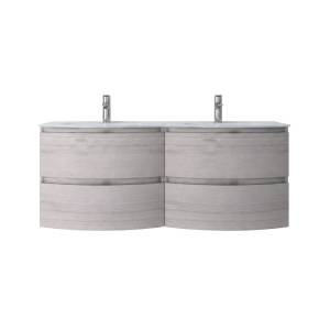 Тумба с раковиной Cezares Vague 140 две чаши rovere sbiancato