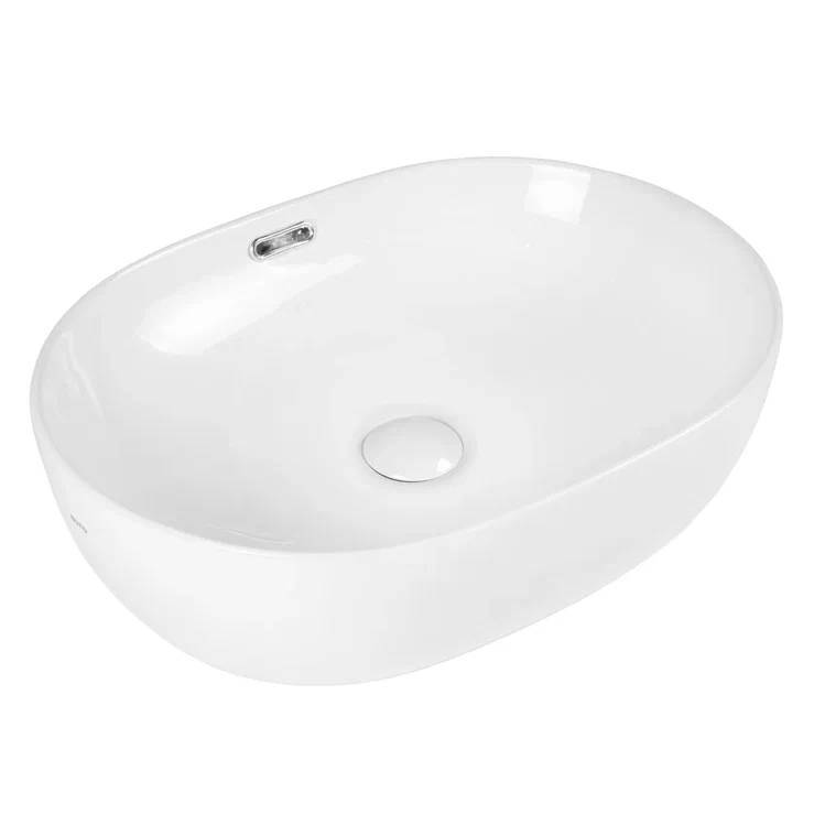 Раковина BOND Oval S65-490 накладная, 35 см, белая глянцевая