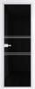 Межкомнатная дверь Profil Doors 2 AX цвет профиля Вайт, стекло безопасное 6 мм черный триплекс 700x2000