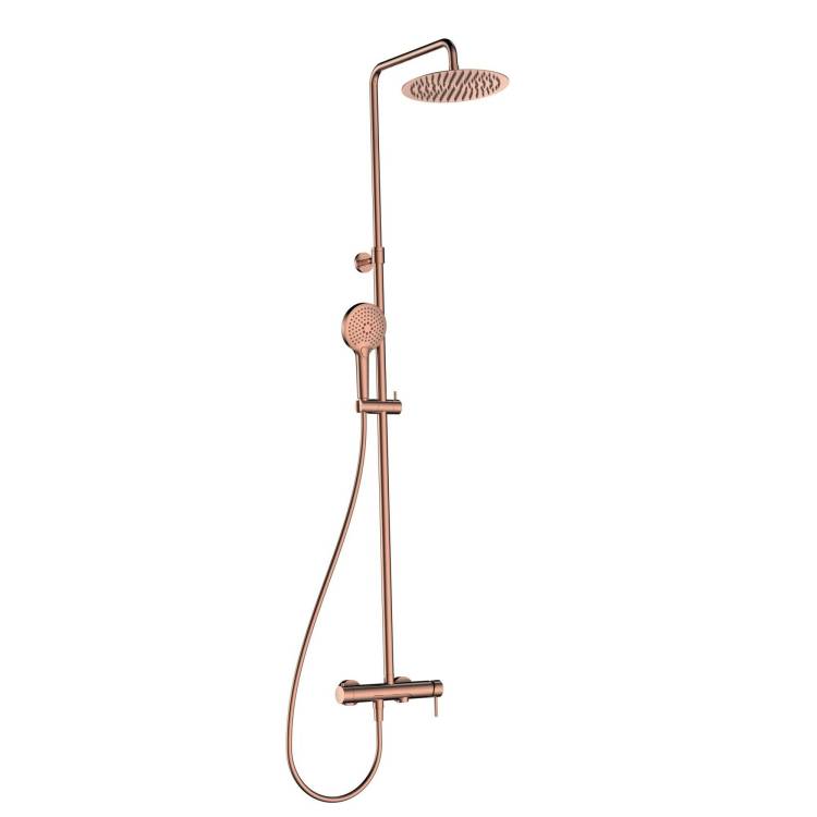 Душевая стойка AQUAme AQM8011BC медь брашированная