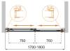 Шторка на ванну Cezares Tandem-Soft TANDEM-SOFT-VF-2-180/145-C-GM-IV профиль оружейная сталь, стекло прозрачное, 180x145 фото 6
