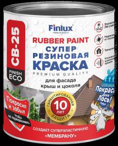 Резиновая краска Finlux Святозар-25 Finish Eco матовая кремлевская стена 20 кг