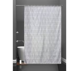 Штора для ванной Bath Plus Grebo akch-21305 с кольцами, 180x180, серый