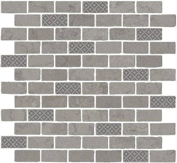 Мозаика Kerama Marazzi Про Лаймстоун Антика MBD011 серый матовый 32x30