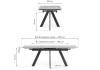 Стол Woodville Невис 553538 creto statuario cara polished, черный 140(200)x80x76 фото 2