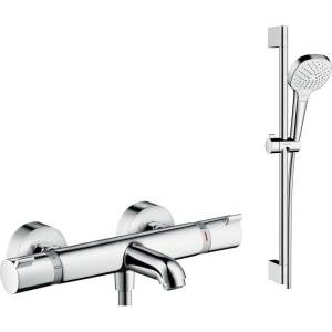 Душевой комплект Hansgrohe Ecostat Comfort 13114000 термостат + Душевой гарнитур Croma Select E Vario 26582400