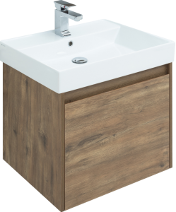 Тумба с раковиной Aquanet Nova Lite 60 дуб рустикальный, 1 ящик