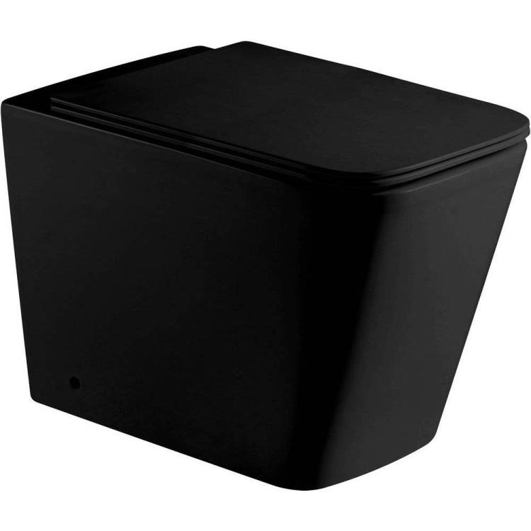 Унитаз приставной Weltwasser Gelbach 10000003698 WW SK 002MT-BL безободковый, с крышкой-сиденьем микролифт, черный матовый