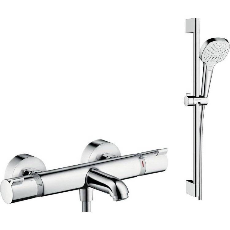 Душевой комплект Hansgrohe Ecostat Comfort 13114000 термостат + Душевой гарнитур Croma Select E Vario 26582400