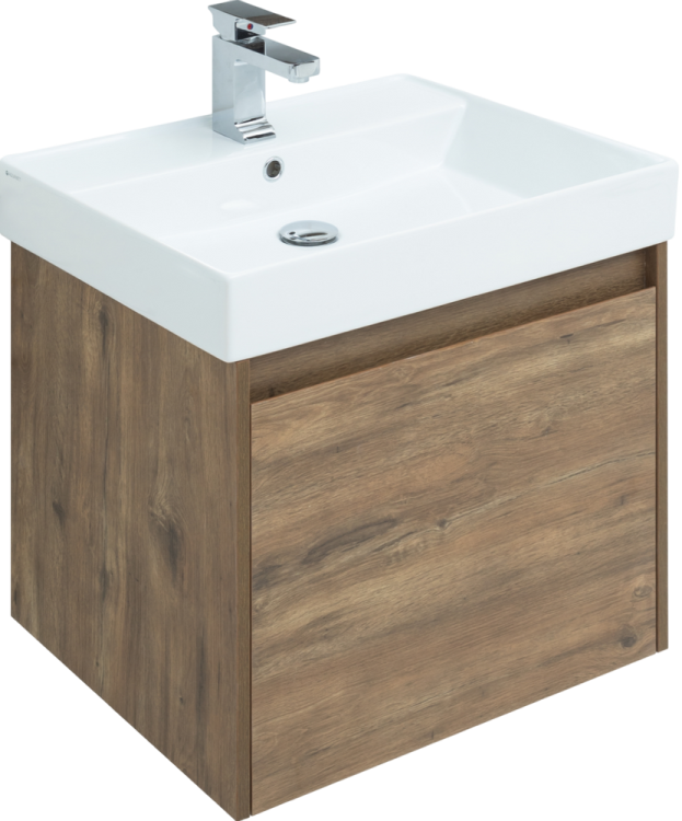 Тумба с раковиной Aquanet Nova Lite 60 дуб рустикальный, 1 ящик