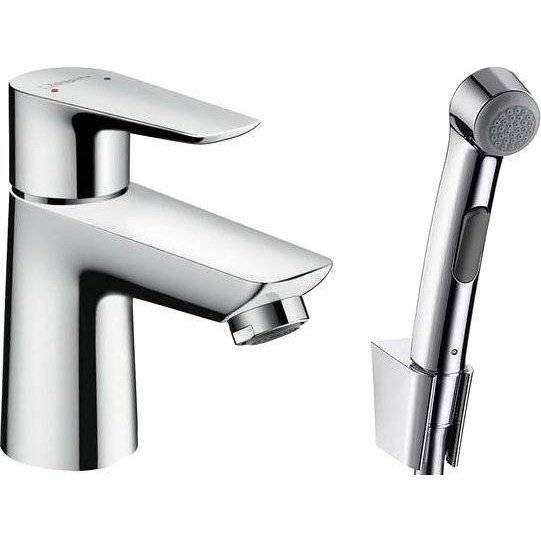 Смеситель для раковины Hansgrohe Talis 71729000 E Push-Open с гигиеническим душем, с донным клапаном