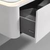 Тумба с раковиной Black&White U925.1200 с LED подсветкой, молочный белый, 120x40x52 фото 4