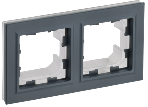 Рамка 2-постовая IEK Brite BR-M22-44-K53 графит