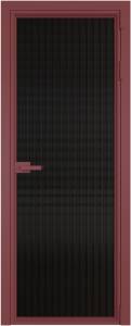 Межкомнатная дверь Profil Doors 1 AV цвет профиля Красный антрацит, стекло безопасное 6 мм мору черный 800x2000