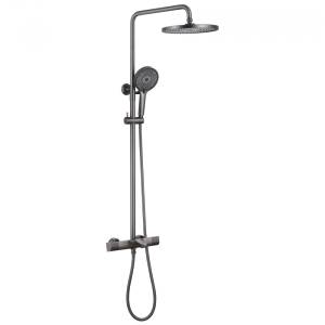 Душевая стойка Abber Thermostat AF8516NG с термостатом и изливом, никель