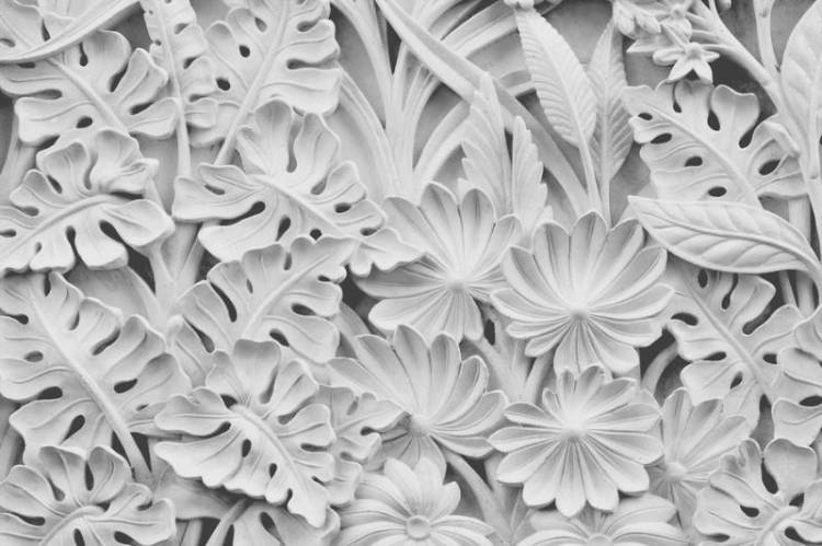 3D Фотообои Artegrafico «Объемные листья» BR-077 канвас