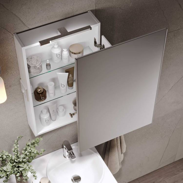 Зеркало-шкаф Alavann Cosmetic 55 ALV0723001 белый