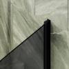 Шторка на ванну MaybahGlass MGV-786-6 70x140, поворотная, стекло графит матовый 6 мм, профиль черный, с полотенцедержателем фото 4