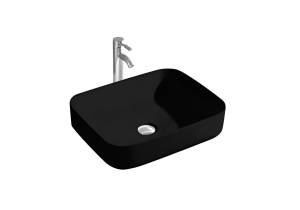Раковина Aquatek Вега AQ5515-MB накладная 500x390x130 мм, черный матовый