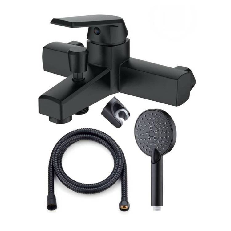 Смеситель для ванны OneLife P02-300B черный