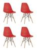 Набор из 4 стульев Stool Group Eames Style DSW Y801-V SEAT red x4 красный