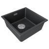 Мойка кухонная Paulmark Lumi 45Uni LU45-BL Черный Гранит, 45.5x46 фото 2