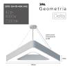 Подвесной светодиодный cветильник Geometria ЭРА Delta SPO-154-W-40K-042 42Вт 4000К белый Б0050580 фото 8