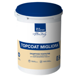 Прозрачное покрытие для защиты декоративных материалов Silk Plaster Topcoat Migliora 1 л