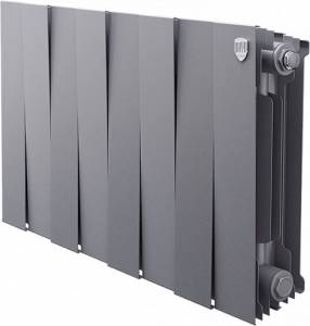 Радиатор биметаллический Royal Thermo Piano Forte 300 silver satin, 8 секций
