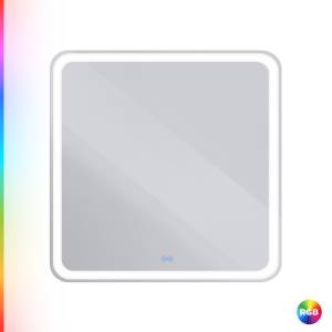 Зеркало Cezares Multicolore CZR-SPC-MC-800-800-RGB-TCH со встроенной RGB подсветкой и сенсорным выключателем, 12V, 80x80