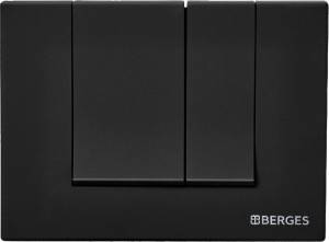 Кнопка смыва Berges Wasserhaus Novum S5 чёрный, матовый