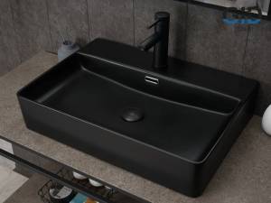 Раковина Gid Geométrico Bm9256 53375 черная матовая, 60x42x14