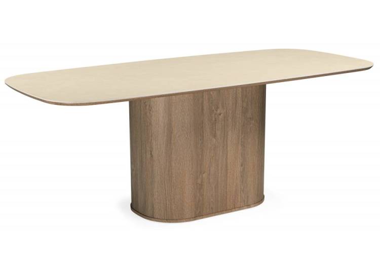 Керамический стол Notta Эллипсо 664911 okara light yellow / дуб американский