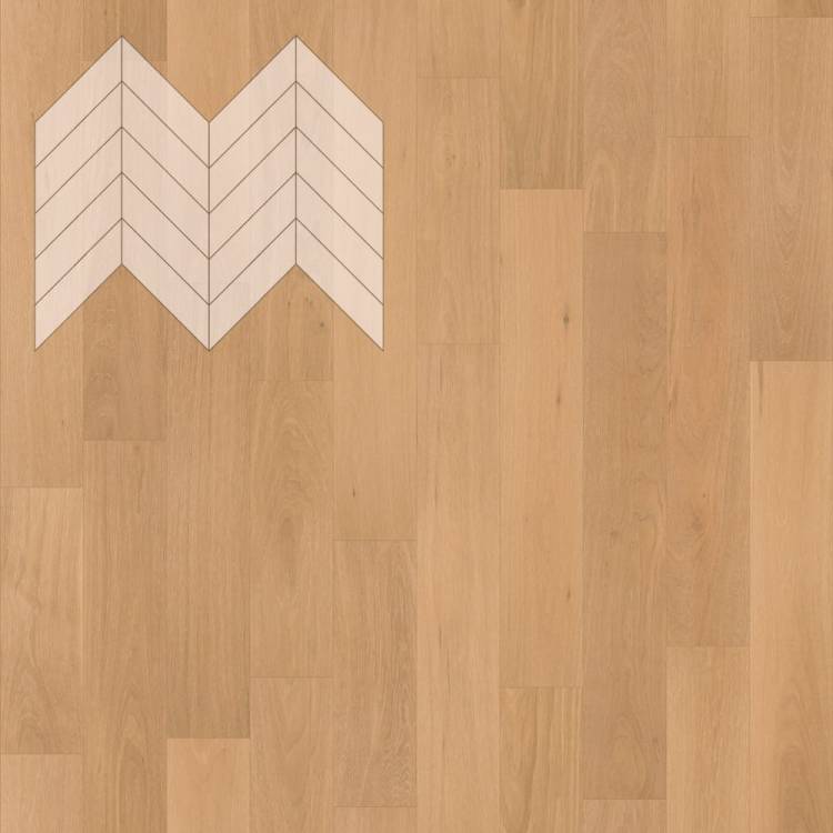 Паркетная доска Lab Arte Chevron Французская Елка Дуб Селект Флора лак 600-475x125x14/3