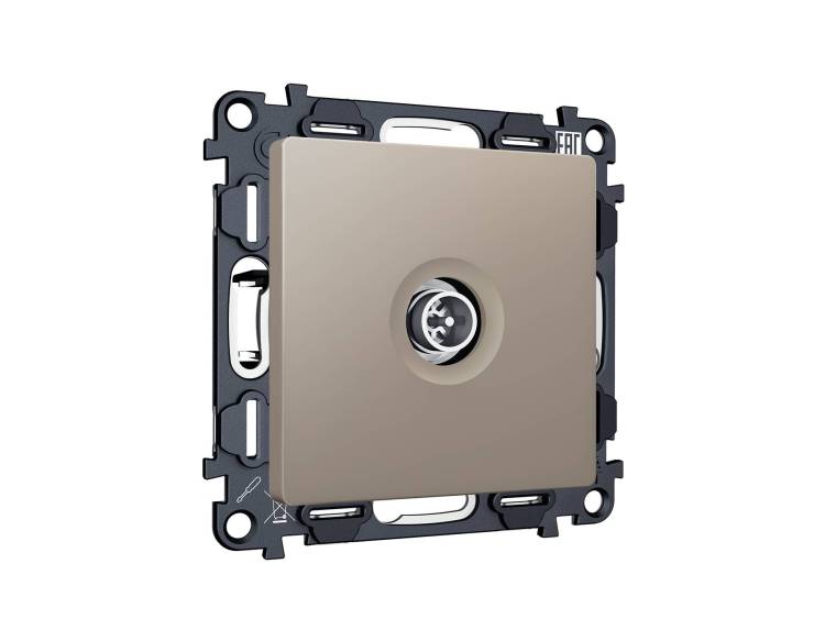Комплект механизма TV розетки оконечной Ambrella Volt MA MA373005 серо-бежевый матовый