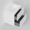 Тумба с раковиной La Fenice Terra Twin Bianco NFNC-01-TER-B-60-2-3-60 белая матовая, 60 см фото 2