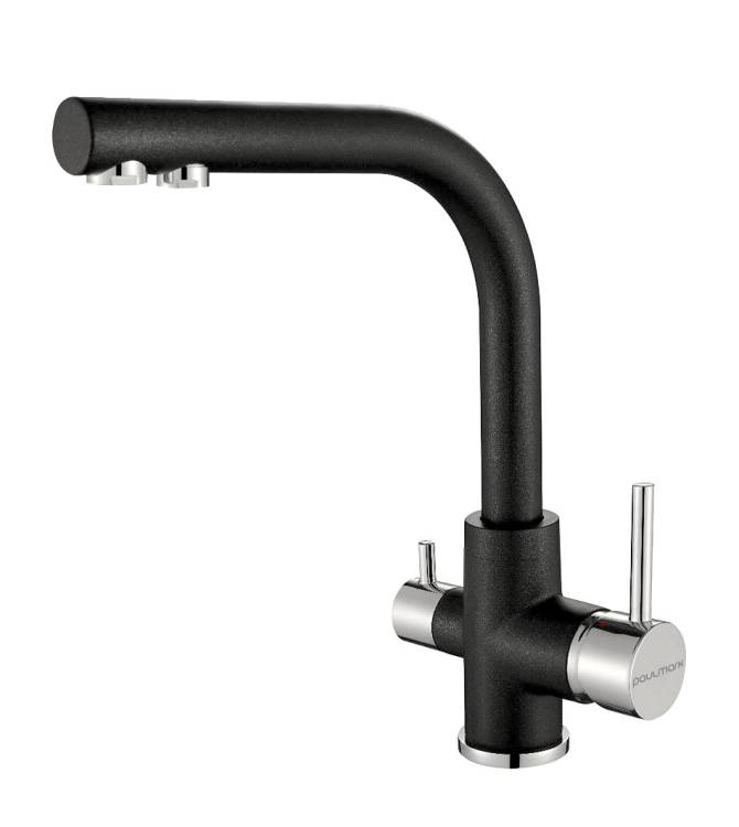 Смеситель для кухни Paulmark Essen Es213011-BLM черный